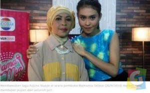 Dita bersama Mamahnya usai tampil di ajang pencarian bakat Mamamia Indosiar, Foto Istimewa