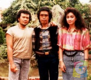 Rhoma Irama, Yoyo Dasriyo dan Rica Rachim (1985). Perjumpaan suatu pagi di Hotel “Paseban” Garut, setelah enam tahun tak pernah bertemu. (Foo: Drs H Wawan Djuwarna) 