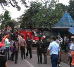 Suasana dilokasi Peswat TNI jatuh beberapa saat setelah kejadian, foto Istimewa