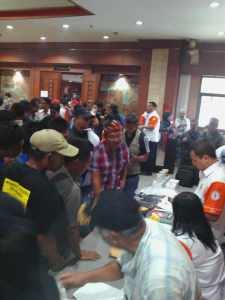 Calon peserta Ujian Aamatir Radio saat daftar ulang di Bandung, foto dok orari lokal Garut