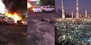 Ini gambar yang beredar dimedia sosial terkait ledakan didekat mesjid nabawi Madinah, foto istimewa