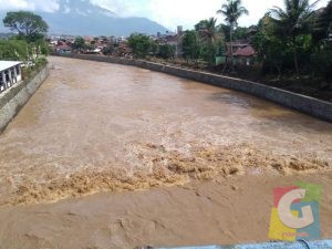 Sungai Cimanuk pasca meluap yang mengakibatkan banjir bandang, foto dok