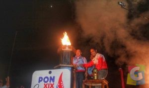 Bupati Pangandaran Jeje Wiradinata, saat menyambut Opening PON XIX di Pangandaran, foto istimewa