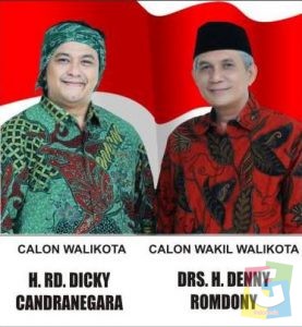 Dikya-Chandra dan Denny Romdony pasangan calon walikota dan wakil walikota, foto dok