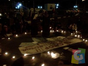 Suasana malam refleksi Sumpah Pemuda PMII Kota Banjar. foto Hermanto