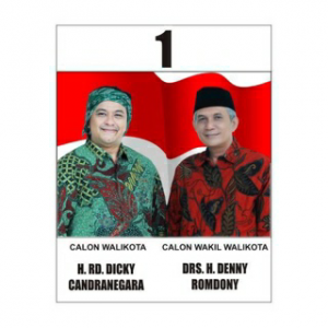 Pasangan Calon Walikota dan Wakil Walikota Nomor Urut Satu, Dicky Chandra-DEnny Romdony
