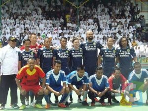 Tim Persib Bandung saat bertanding Futsal dengan Tim SMKN 1 Garut, foto Yuyus