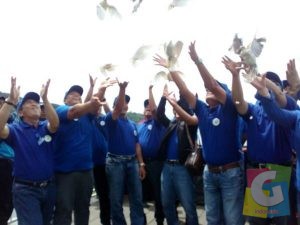 Plepasan Burung Merpati menandai Suksesnya Syukuran PJT II Jatiluhur Peduli Lingkungan, foto Alek