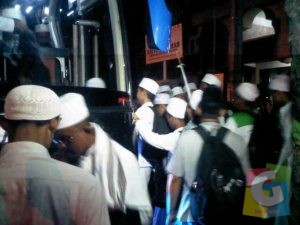 Para anggota Ormas Islam Kota Banjar beberapa saat sebelum berangkat ke Jakarta, foto Hermanto